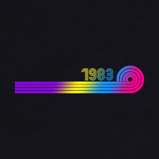 1983 Retro Vintage Year Design by AlondraHanley